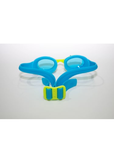 Çocuk Yüzücü Gözlüğü - S Boy - Mavi / Sarı Nabaiji Meridyendukkan Beyaz