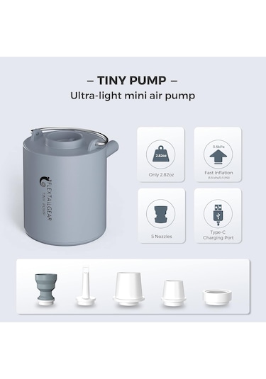 Flextailgear Tiny Pump Şarjlı Şişirme Ve Vakum Hava Pompası