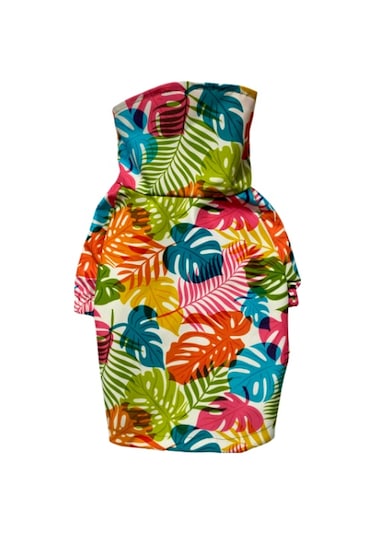 Gedyco Colorful Palm Fileli Küçük Irk Köpek Yağmurluğu