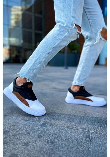 Ch115 - Cbt Literide Erkek Ayakkabı Beyaz/taba/sıyah Çok Renkli