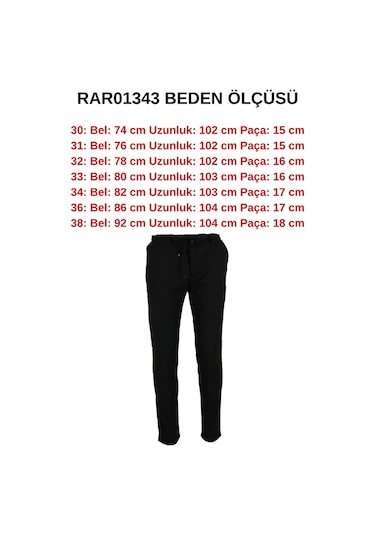 Modarar Erkek Jogger Pantolon Bel Bağcıklı Dar Kesim Rar01343 Siyah Modarar Erkek Jogger Pantolon Bel Bağcıklı Dar Kesim Rar01343 Siyah