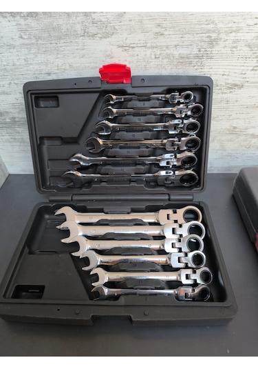 Melzohome Mafsallı Cırcır 12 Parça 72 Diş Kombine Takım Çantası 8