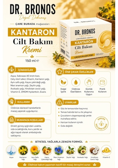 Dr. Bronos - Kantaron Cilt Bakım Kremi 150 Ml