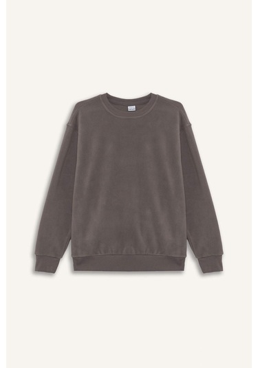 Defacto Relax Fit Bisiklet Yaka Polar Sweatshirt F3685ax25wngr308 Gri-gr308 Defacto Relax Fit Bisiklet Yaka Polar Sweatshirt F3685ax25wngr308 Gri-gr308