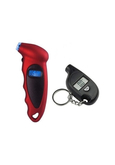 Fastbuy Turcoshop11 1 Adet Lcd Ekranlı Dijital Lastik Basınç Ölçer, Araç Lastiği Hava Basıncı İzleme Aleti Siyah