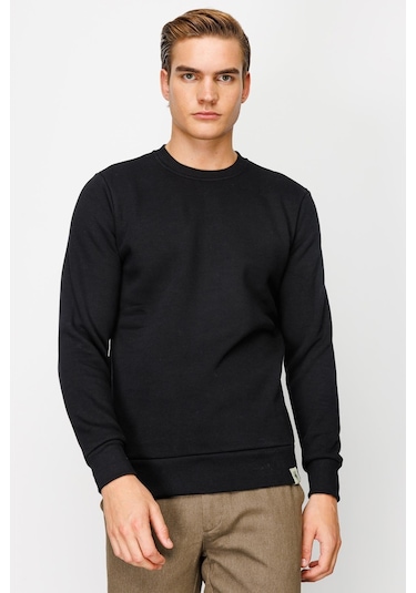 Igs İgs Erkek Siyah Standart Bisiklet Yaka Sweatshirt Siyah