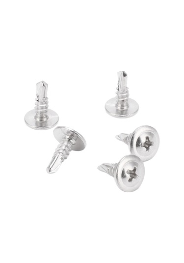 Symbee 304 Paslanmaz Çelik M4.2x13 Otomatik Delici Vida Seti, 200 Adet Yuvarlak Başlı, Dayanıklı Ve Paslanmaz, Ev, Ofis, Mobilya Tamiri İçin