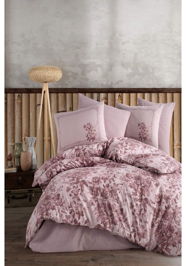 Ranforce Safrano Pembe Çift Kişilik Nevresim Takımı