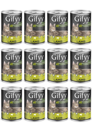 Gifyy 400 Gr Kuzu Parçalı Kedi Yaş Mama
