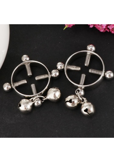 Suntek 2 Adet Kadınlar Meme Kalkanları Vida Vücut Piercing Gümüş