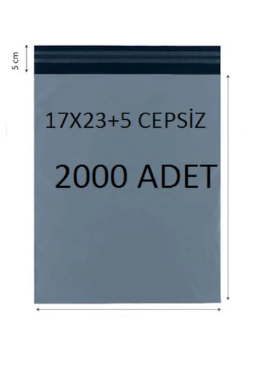 17x23 +5 2000 Adet Cepsiz Kargo Poşeti Cac Plastik Diğer