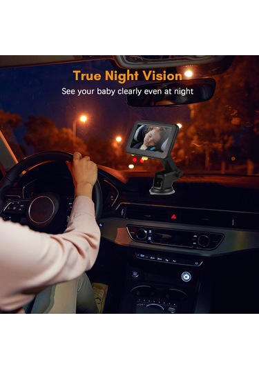Vkemall Bebek Araba Monitörü 1080p Yüksek Çözünürlüklü Monitör Kamerası