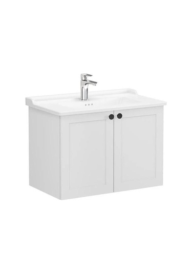 Vitra Root Classic 80 cm Açık Gri Kapaklı Banyo Dolabı Alt Modül Gri