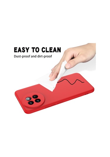 Xiaomi 14 Civi / Civi 4 Pro İçin Düz Renk Sıvı Silikon Damlamaz Tam Kapsama Telefon Kılıfı Kırmızı