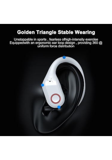 Geeroyoo Bluetooth 5.4 Kulak Kancalı Kablosuz Kulak İçi Kulaklık