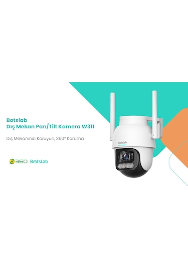 +360 Botslab Smart W311 Outdoor Kamera Set 3k / Çift Yönlü Ses / 360 / Akıllı İnsan Takibi
