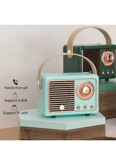 Butu HM11 2. Nesil Vintage Klasik 5.0 Bluetooth Kablosuz Taşınabilir Hoparlör