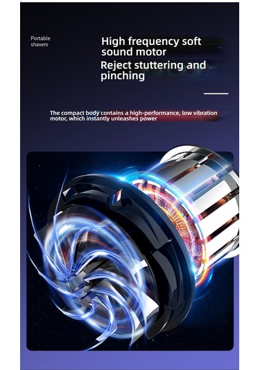 Erkek Elektrikli Tıraş Makinesi, Mini Taşınabilir Akıllı Siyah