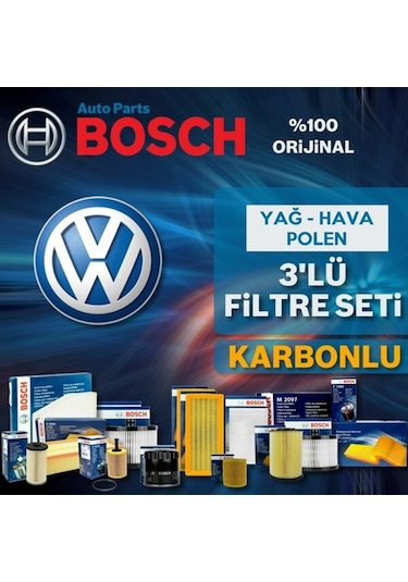 Vw Golf 5 1.4 Tsi Bosch  Filtre Bakım Seti 2006-2009 Cax (495584551)