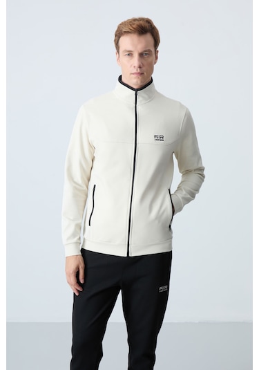 Tommy Life Hugo Bej - Siyah Jogger Erkek Eşofman Takım - 85198 Siyah - Krem Krem - Siyah