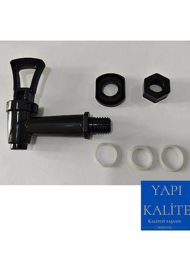 YAPI KALİTE Semaver Çay Kazanı Uyumlu Musluğu Siyah