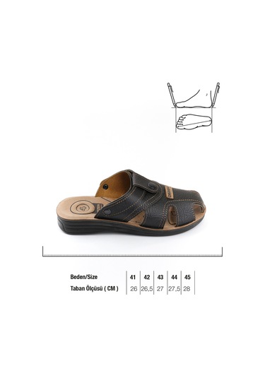 Gezer Yazlık Erkek Çıtçıtlı Ayarlanabilir Terlik-sandalet Siyah
