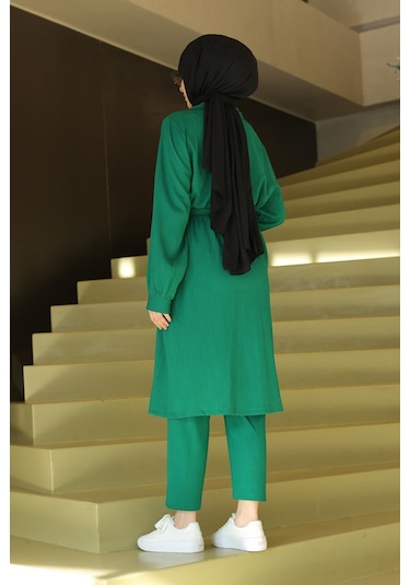Ay Parça Detaylı Takım Yeşil Yeşil