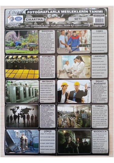 Livan Sticker Meslekler Tanıtım Seti