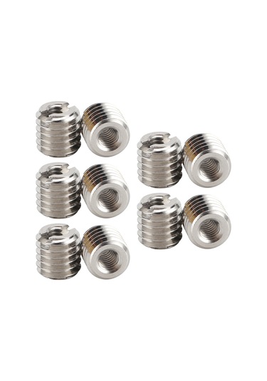 Lemestar 303 Paslanmaz Çelik 10'lu Vida İçertme Seti - M4x0.7 İç/m8x1.25 Dış Dişli, 8mm Uzunluk, Vida Delik Tamiri İçin Dayanıklı Ve Korozyon Direnci