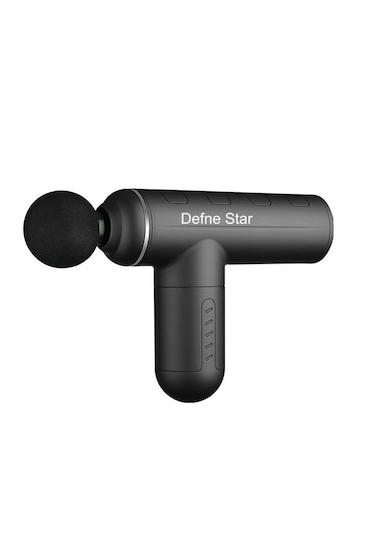 Defne Star Darbeli Titreşimli Şarjlı Masaj Tabancası Siyah