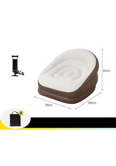 Shufa Taşınabilir Tek Kişilik Şişme Koltuk Ayak Dayama Ve El Pom