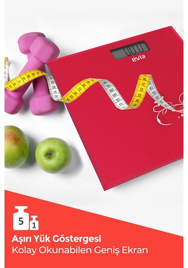 Evia Fokus EA-4107K 5 MM Dayanıklı Temper Cam Dijital Baskül Tartı