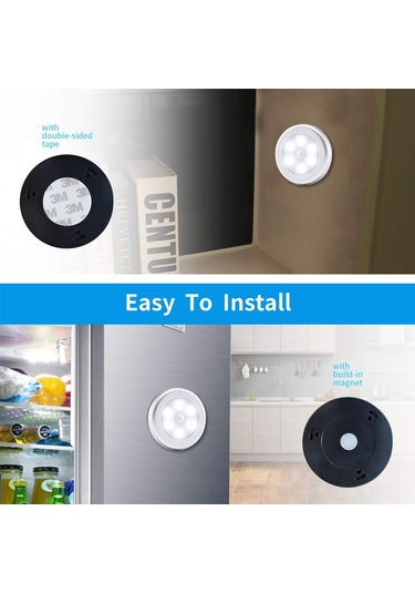 Springsun Hareket Sensörlü 6 Led Gece Lambası - Otomatik Açma/kapama, Pilli Dolap Ve Koridor Aydınlatma Diğer