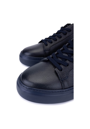Tamer Tanca Erkek Hakiki Deri Lacivert Taban Sneakers & Spor Ayakkabı 04 2501 Erk Ayk Y23 Lacı Tbn/lacı Fltr Lacivert