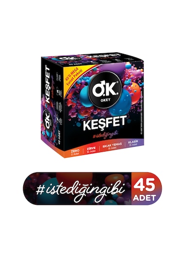 Okey Keşfet Prezervatif 45'li