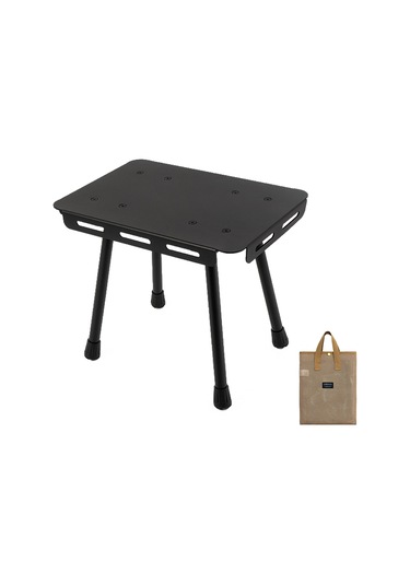 Jeemson Alüminyum Çıkışlı Çift Fonksiyonlu Folding Masa & Tabure - Taşınabilir Kamp, Piknik Ve Balıkçılık Gereci Depo Çantası İçerir Siyah