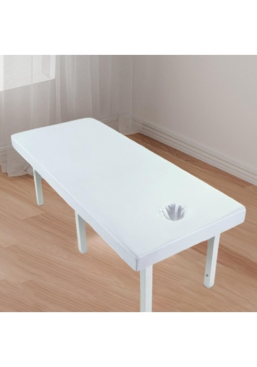 Homyl Masaj Tablo Sayfası Konforlu Kayma Yumuşak Doku Beyaz-60x185cm