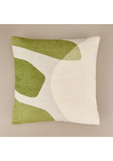 Evidea Soft Zarmine Kırlent - Ekru / Yeşil - 40x40 Cm Ekru / Yeşil