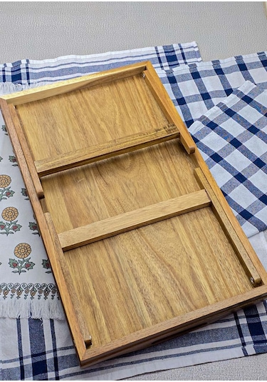 Akasya Tepsi - Açılır Kapanır Ayaklı Tepsi - 50x30 Cm