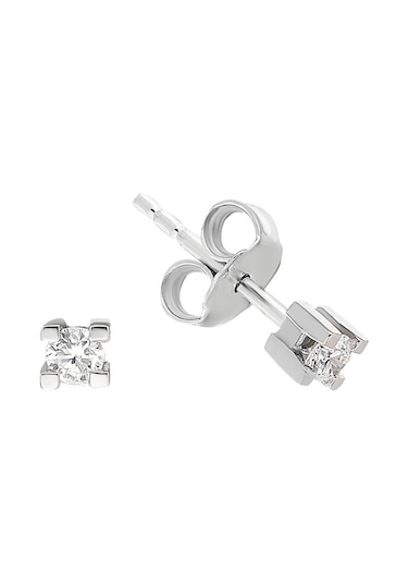 Sirius F Renk 0.12 Karat Pırlanta Tektaş Küpe 0804E0022