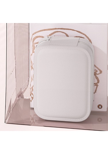 Reedark Taşınabilir Led Aydınlatmalı Güzellik Dolabı - Dokunmatik 3 Renk Ayarı, Toz Koruma Bölmeli, 1200mah Batarya, Beyaz Beyaz