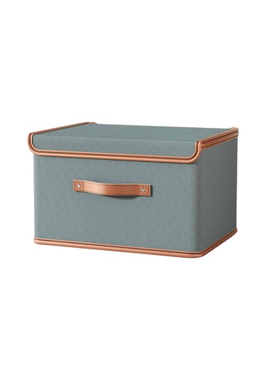 Suntek Yorgan Yastıklar İçin Kapaklı Depolama Kutusu Gri 37 x 27 x 26 CM