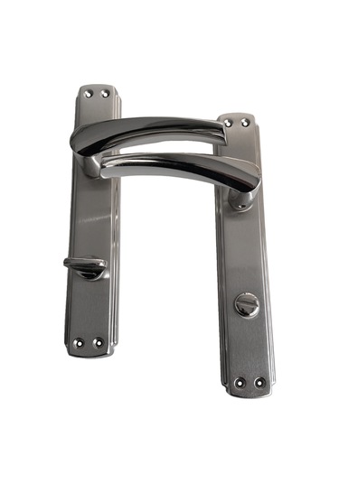 Serçe Bravo Krom İç Kapı Kolu Tuvalet Wc Ve Banyo Kapısı Kolu Aynalı Bir Kapılık Wc Sol 1 Takım