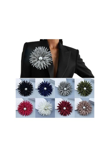 Koyu Mavi Kumaş El Yapımı Aksesuarlar Büyük Çiçek Broş Takı Rozet Aksesuarları Pin Broş Yeni Korsaj Koyu Mavi