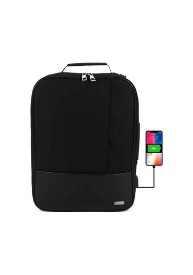 Case Club 1408 Usb Aparatlı 17. İnç Sırt Çantası Su Geçirmez Mat Destekli Omuz Askılı Laptop Bölmeli Siyah