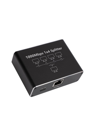 Xindoker 1000mbps Ethernet Anahtarı 1 Giriş 4 Çıkış - Usb-c Beslemeli, Cat6/7/8 Uyumlu, 4 Cihaz Eşzamanlı Bağlantı, Ev/ofis Ağ Genişletici