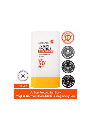 Lebelage Stick Formda Güneş Koruyucu Lebelage UV Sun Protect Sun Stick SPF 50+ PA ++++