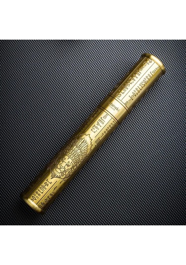 Lubinski Puro Saklama Silindiri Çelik Tüp Kılıf Gold İşleme 60 Ring
