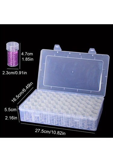 Springsun Beyaz Akrilik Bölmeli Depolama Kutusu - Renkli Çember Stickerli, Bölmeleri Ayrılabilir, İlaç, Kozmetik Ve Küçük Eşyalar İçin Organize Edici Kutular 60 Adet Beyaz