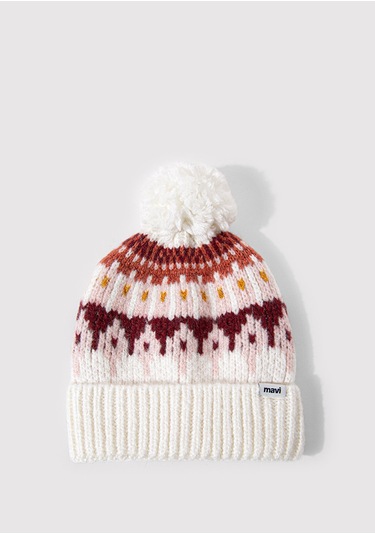 Mavi - Ponponlu Ekru Bere 1912801-34523 Ekru